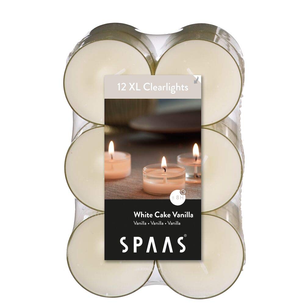 Spaas Scented Tealights - White Cake Vanilla Fragrance | 8 Hour Burn Time | 12 Pack 3