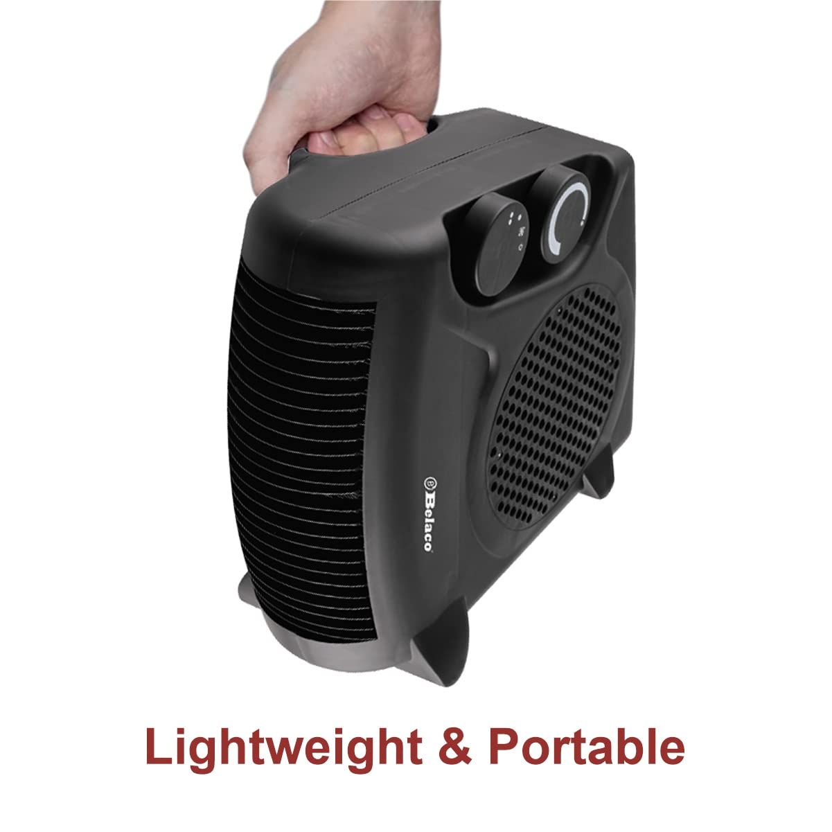 Belaco BFH22 Portable Electric Fan Heater - 1000W/2000W, 2 Heat Settings, Adjustable Thermostat | Black 7