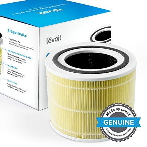 Levoit Core 300-RF-PA Replacement Filter - 3-in-1 HEPA, Activated Carbon for Pet Allergy | Yellow