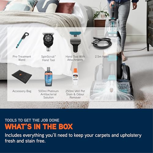 Vax Platinum SmartWash Pet-Design Carpet Cleaner Machine | Motion Sense Tech | Quick Dry 10