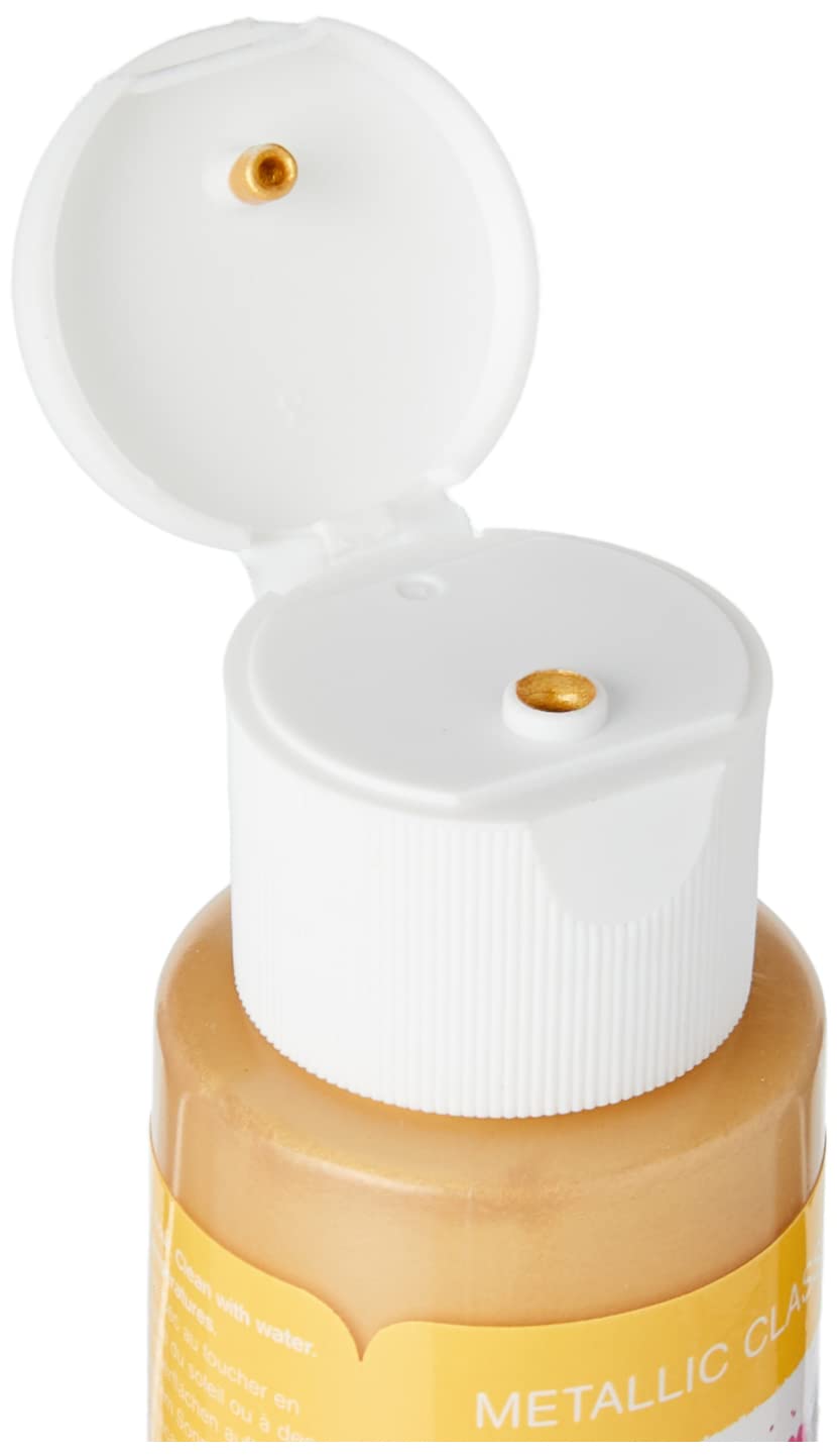 DOCRAFTS ARTISTE Acrylic Paint - Metallic Classic Gold | 59 ml (2 Oz) | Quick-Drying 3