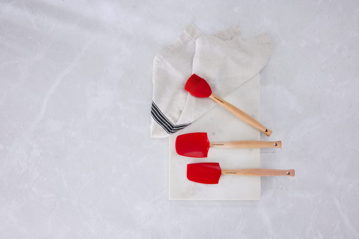LE CREUSET Craft 3-Piece Utensil Set - Flexible Spatula, Spoon, Basting Brush | Heat Resistant Silicone 2
