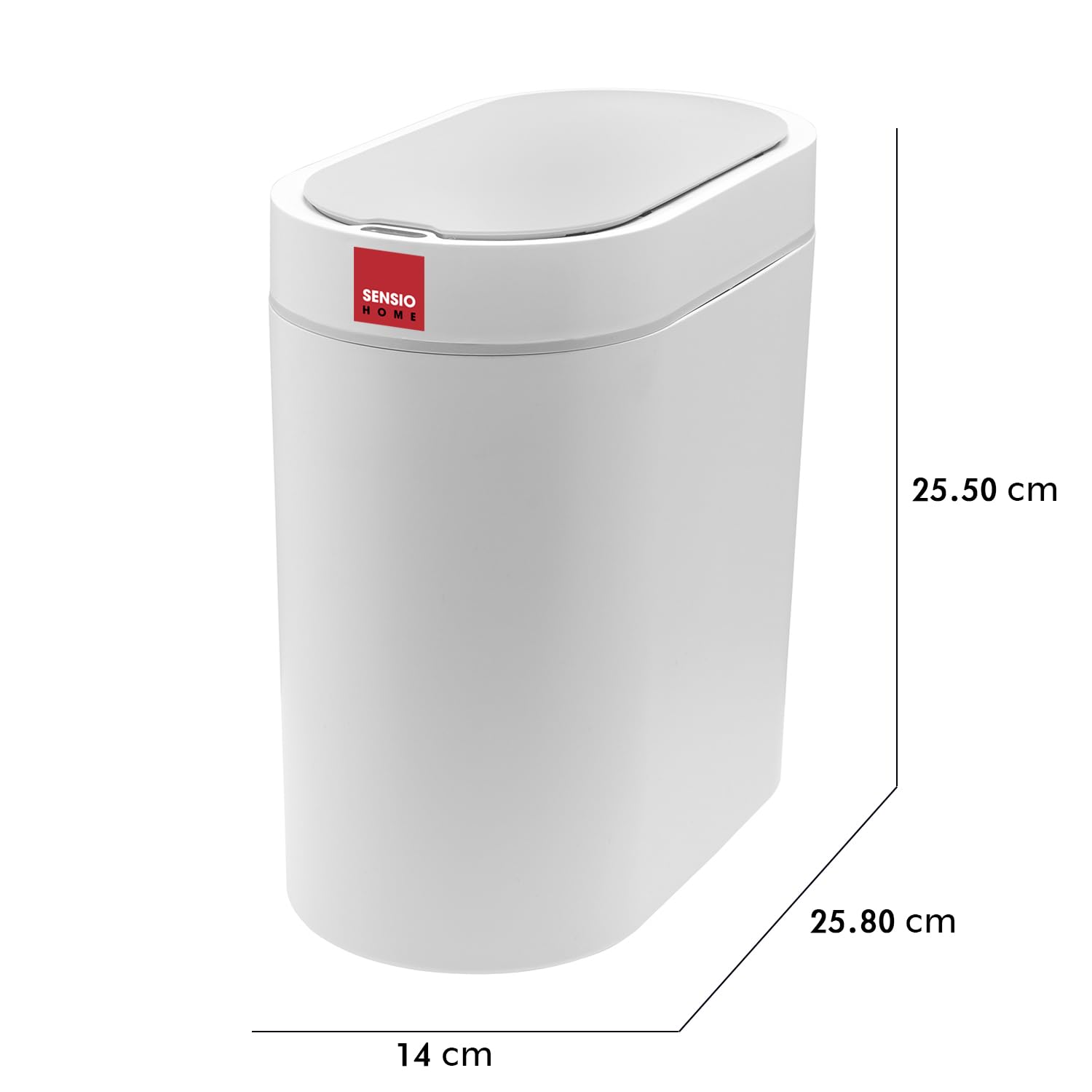 SENSIOHOME 5L Motion Sensor Trash Can - Waterproof IPX5 | Slim Design | White 9