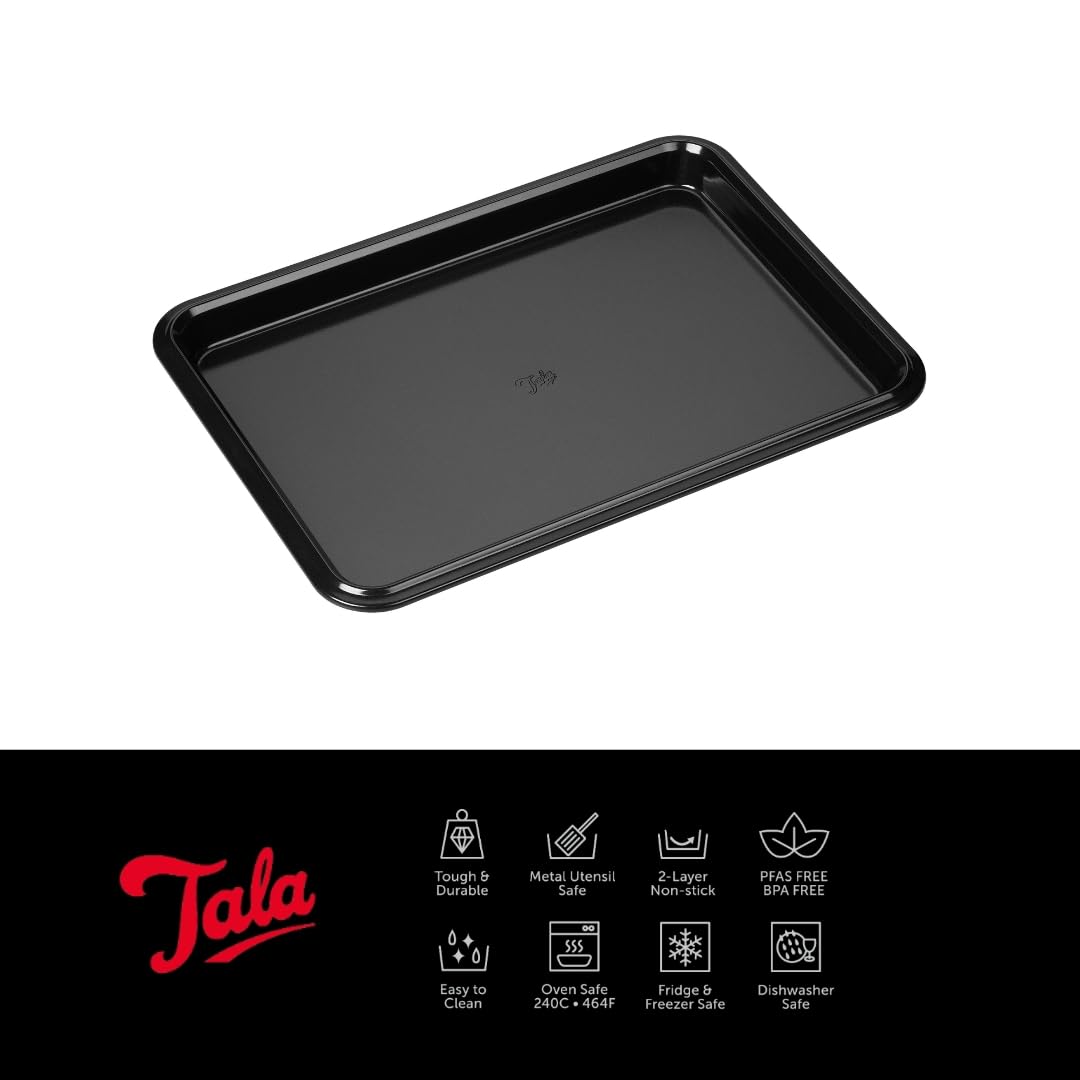 Tala Performance Baking Tray - Professional Gauge Carbon Steel with Eclipse Non-Stick Coating | 34.5x24.3x2.1 cm 2