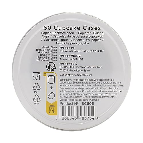 PME Black Cupcake Cases - 60 Pack | Standard Size 51mm | Grease-Proof Paper 4