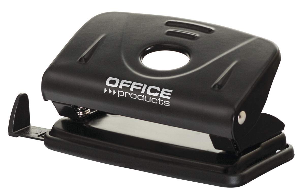 OFFICER PRODUCTS Metal Hole Punch - 12 Sheet Capacity | 5.5mm Hole Diameter | Black 1