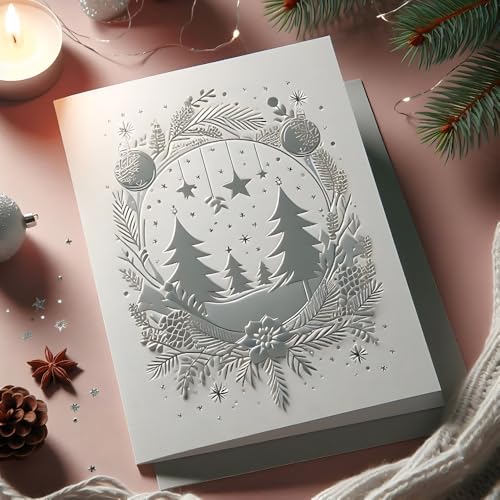 Hawksbill Silver Mirror Card Stock - 25 Sheets A4, 250 GSM Reflective Paper | Die Cutting Ready 3