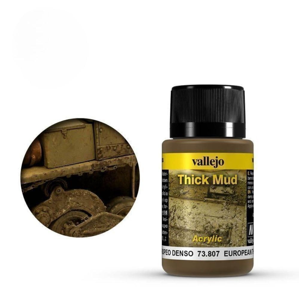 Vallejo Weathering Effect Paint - European Thick Mud | Acrylic, Pigment | 40 ml Bottle 3