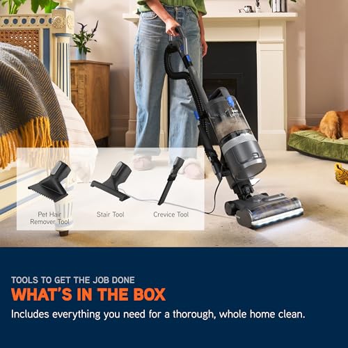Vax LiftOut Pet Corded Upright Bagless Vacuum Cleaner - 600W, 6.1kg, 2L Capacity, Graphite/Blue 10