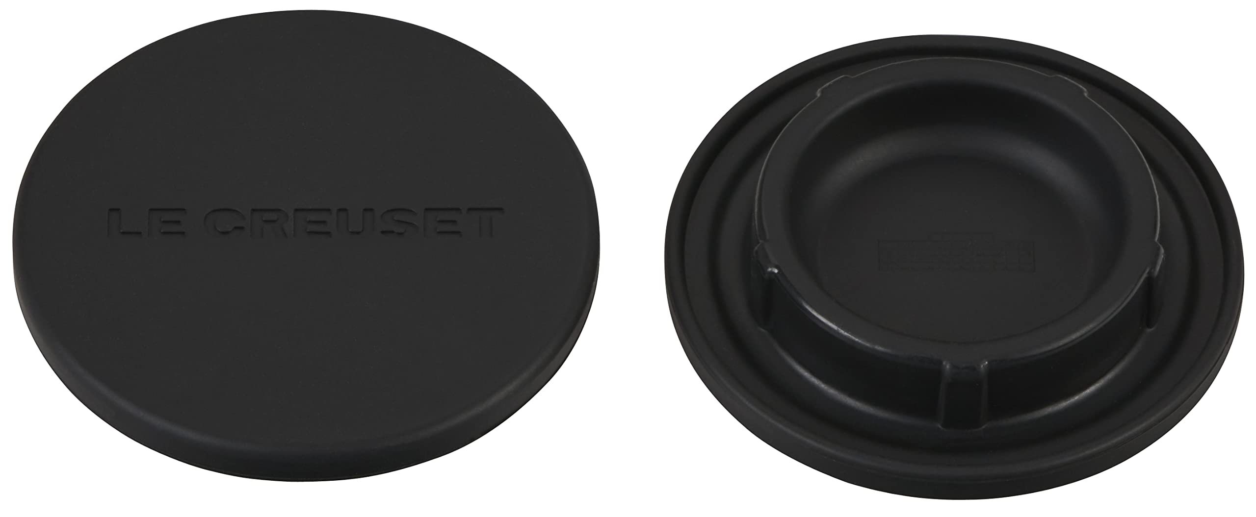 LE CREUSET Set of 2 Silicone Mill Caps - Keeps Contents Fresh | Dishwasher Safe | Black Onyx 1