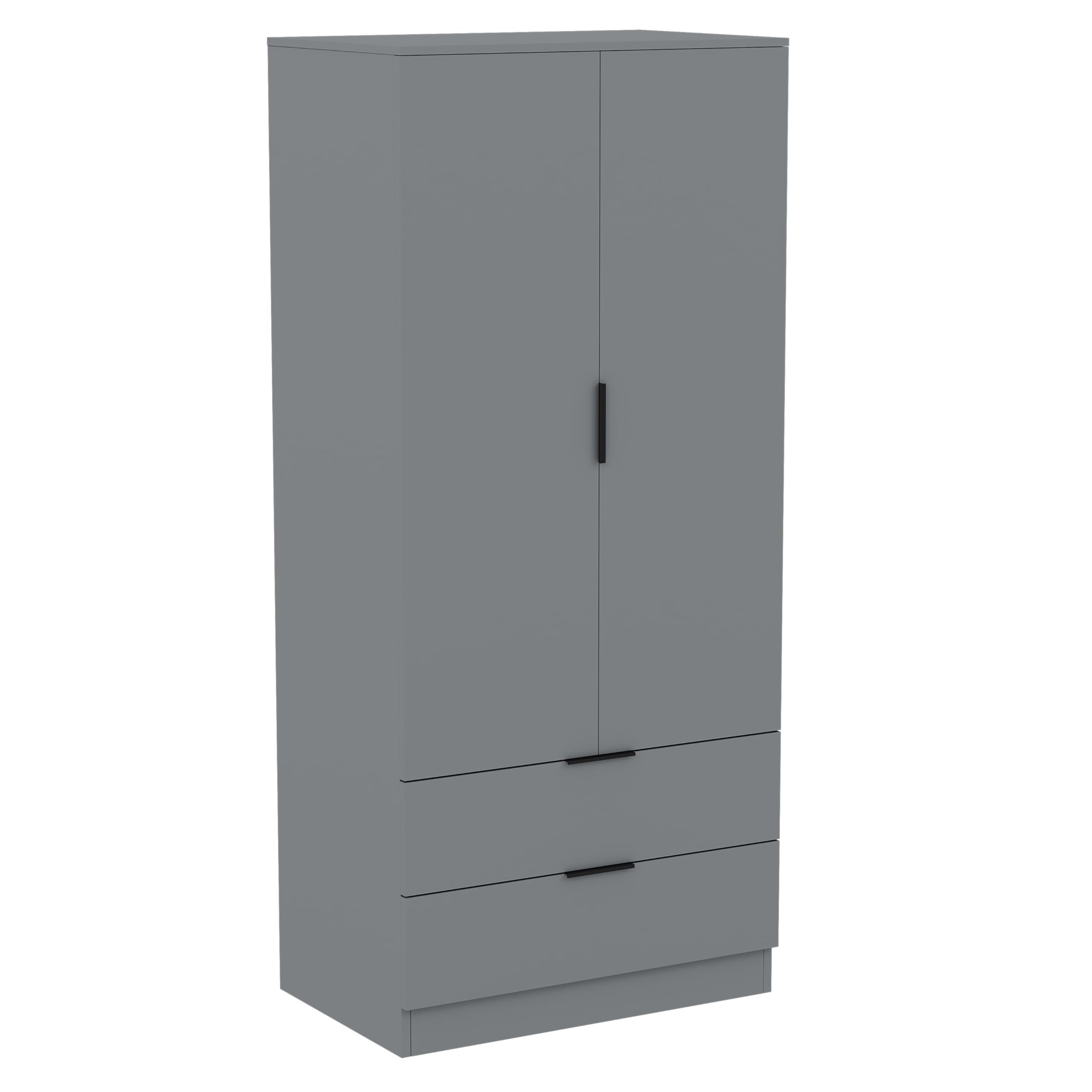 Vida Designs Trega Wardrobe - 2 Door 2 Drawer | Grey Finish | 170cm H x 76cm W 8