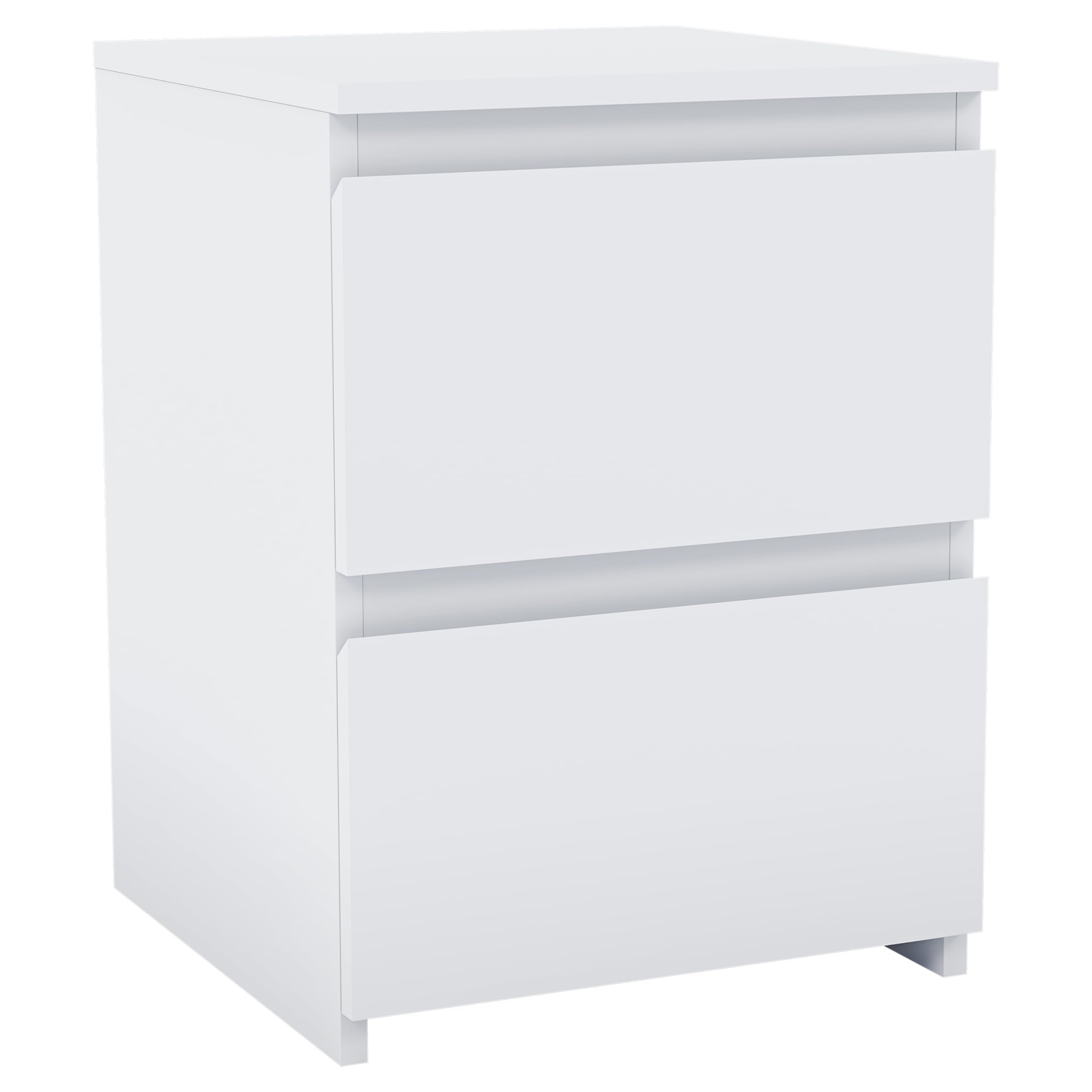 Vida Designs Denver 2 Drawer Bedside Chest - Modern Style | H: 40 x W: 29.5 cm | White 8
