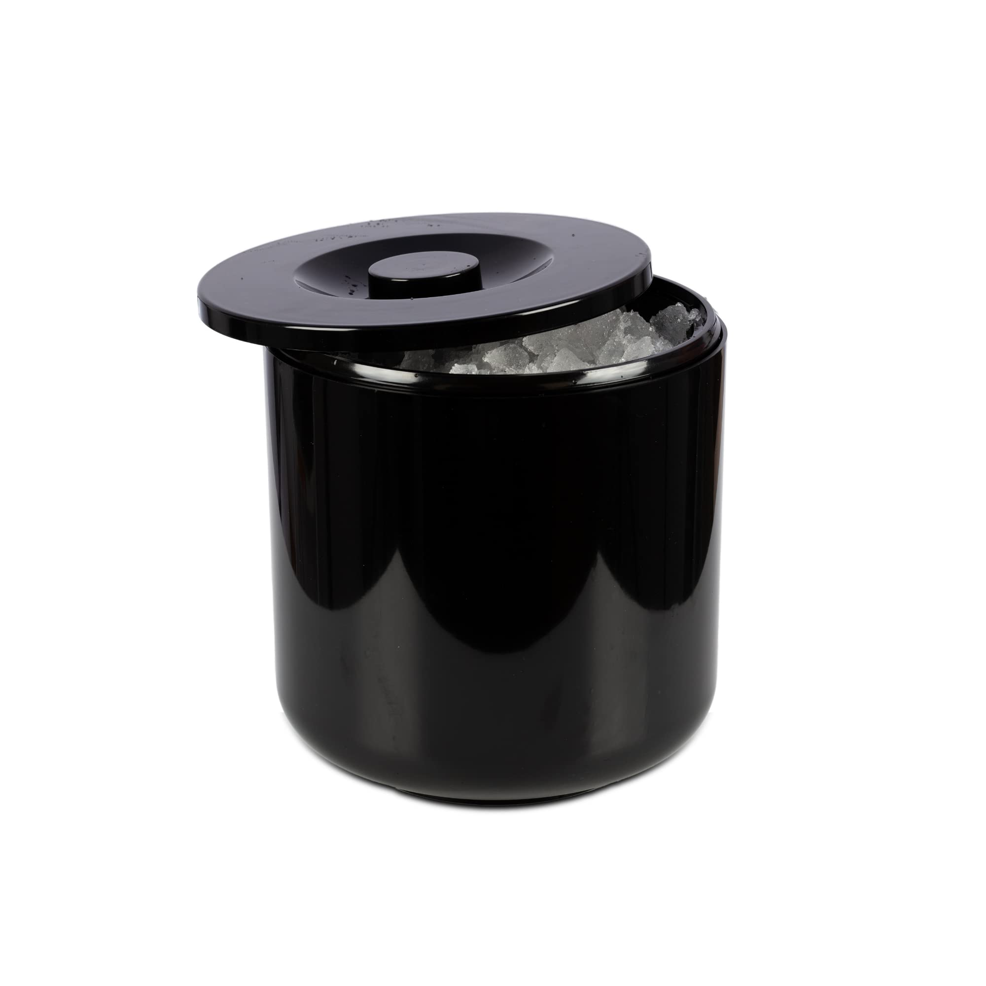 bar@drinkstuff Round Insulated Ice Bucket - 4L Capacity | Black Plastic | Double Walled 2