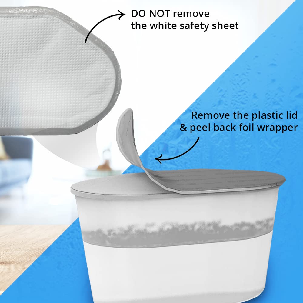 ANSIO Dehumidifier Disposable Moisture Absorber Tubs - Pack of 10 | Calcium Chloride | Blue 6