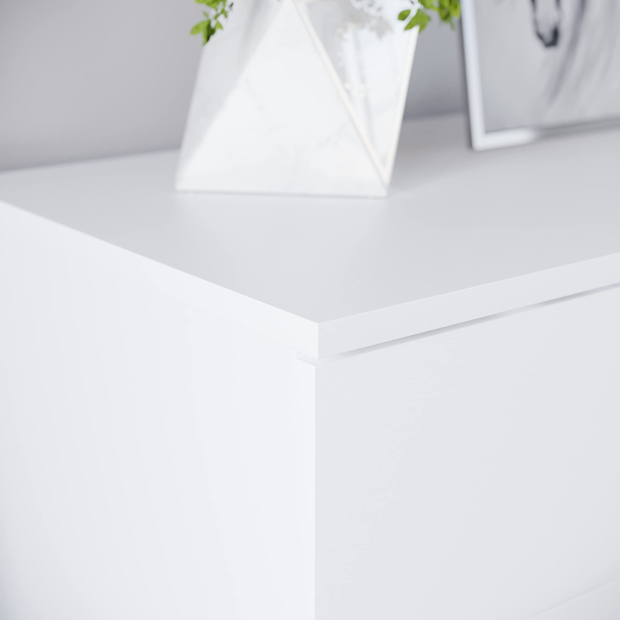 Vida Designs Riano 5 Drawer Chest of Drawers - White | Engineered Wood | 75W x 36D cm 6