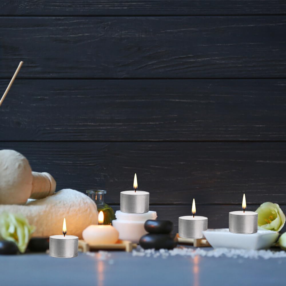 1ABOVE Unscented Tea Light Candles - 50 Pack | 8 Hour Burn Time | Clean Burning 5