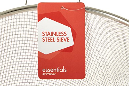 Premier Housewares Stainless Steel Sieve with Handles | Fine Mesh | Silver 9