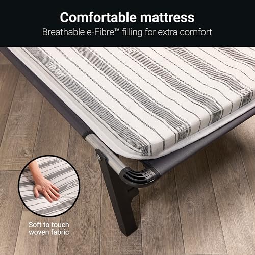 JAY-BE Mobile Folding Bed with Comfort Mattress | Single | Galvanised Steel Frame 4