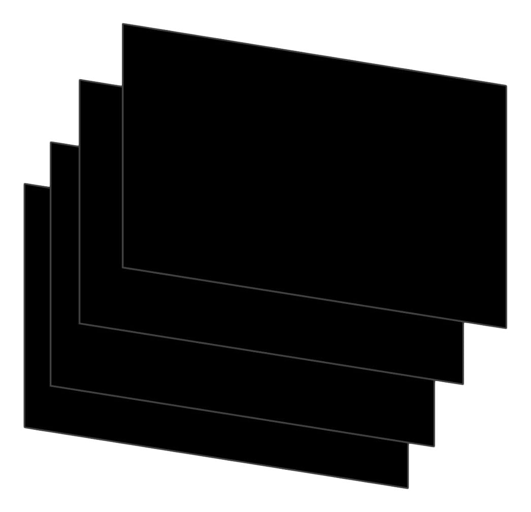 House of Card & Paper Black Card Stock - 160 GSM A3 Smooth Matt | Pack of 25 Sheets 1