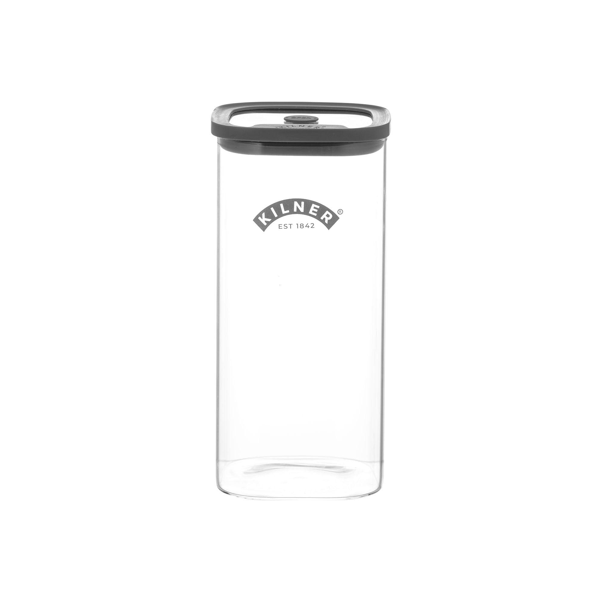 Kilner Fresh Storage Jar - 1.5 Litre Airtight Glass Container for Dry Goods | Stackable, BPA Free 1