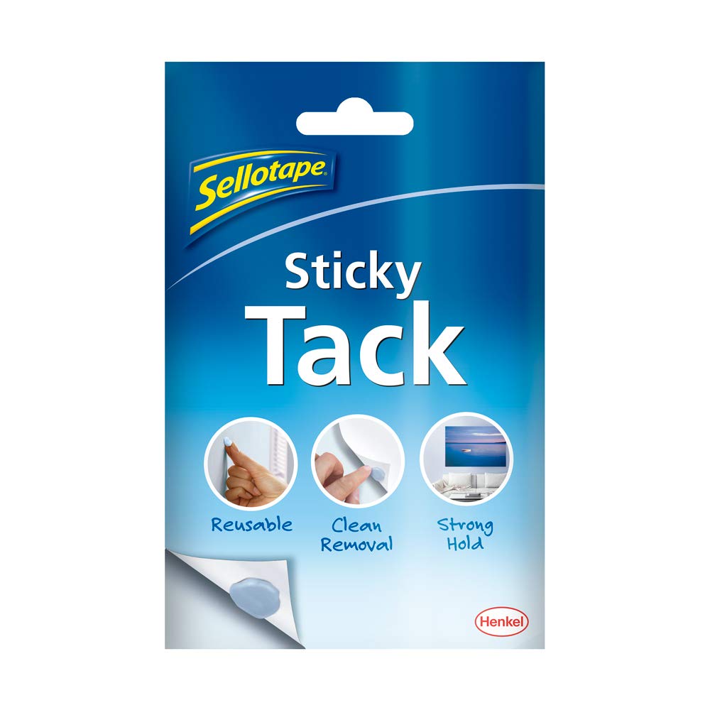 Sellotape Sticky Tack - Reusable Adhesive Putty for Home & Office | 45g Blue 1
