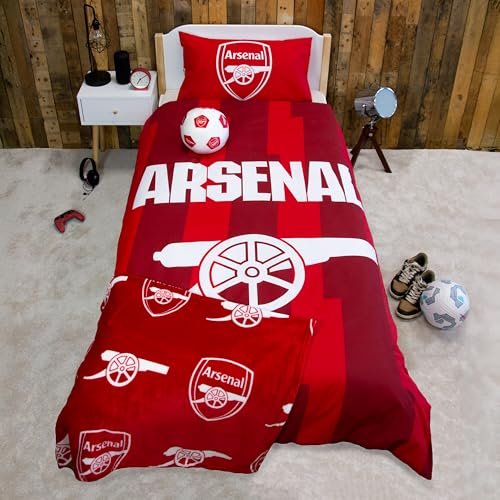 Character World Arsenal FC Official Single Duvet Cover Set | Reversible Polycotton | Includes Pillowcase 4