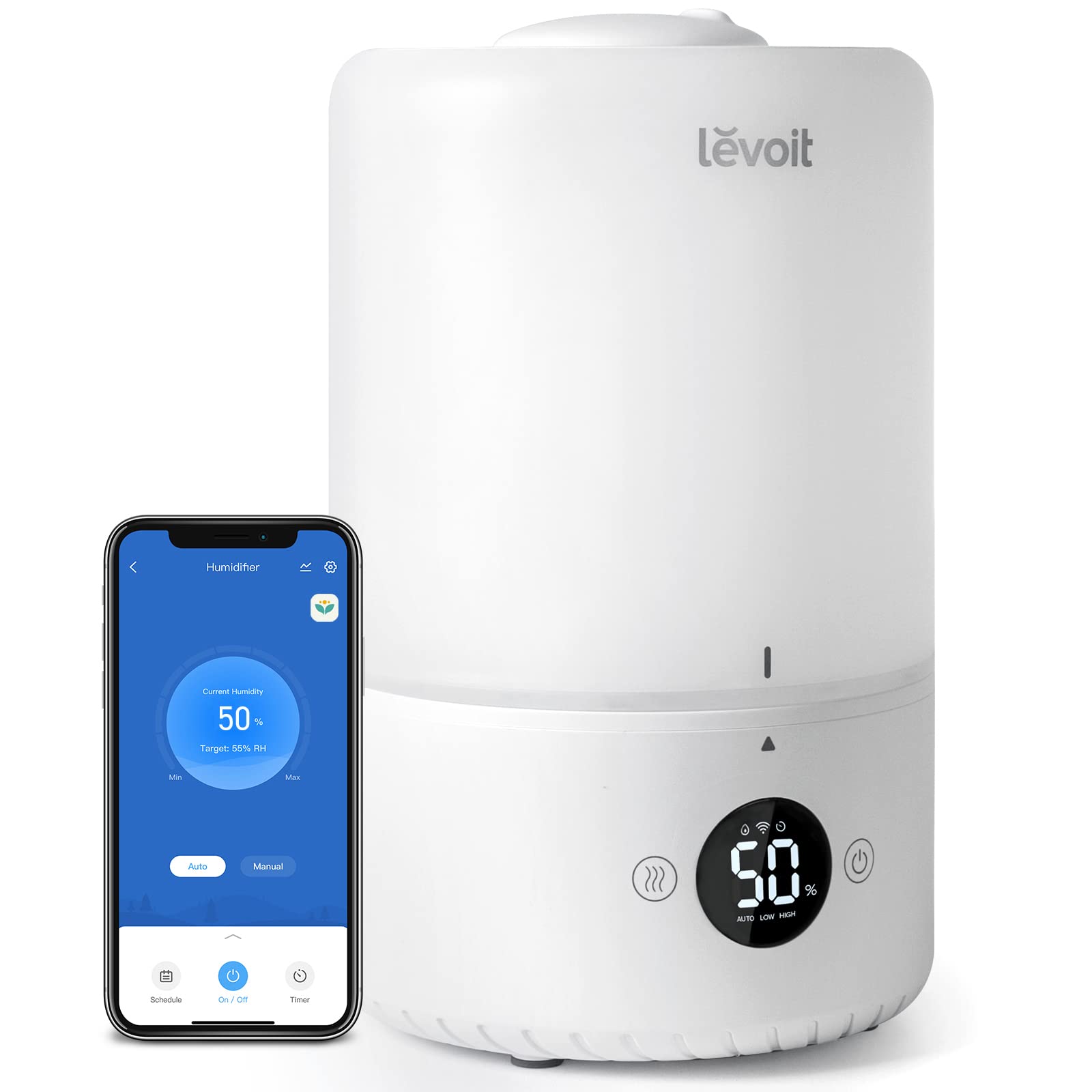 Levoit 3L Smart Cool Mist Humidifier - Top-Fill, Auto Mode, Up to 25H Run Time | Covers 27㎡ 1