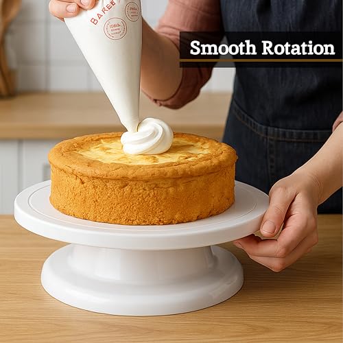 Premier Housewares Rotating Cake Stand - White, 28 cm Diameter, 7 cm Height 3