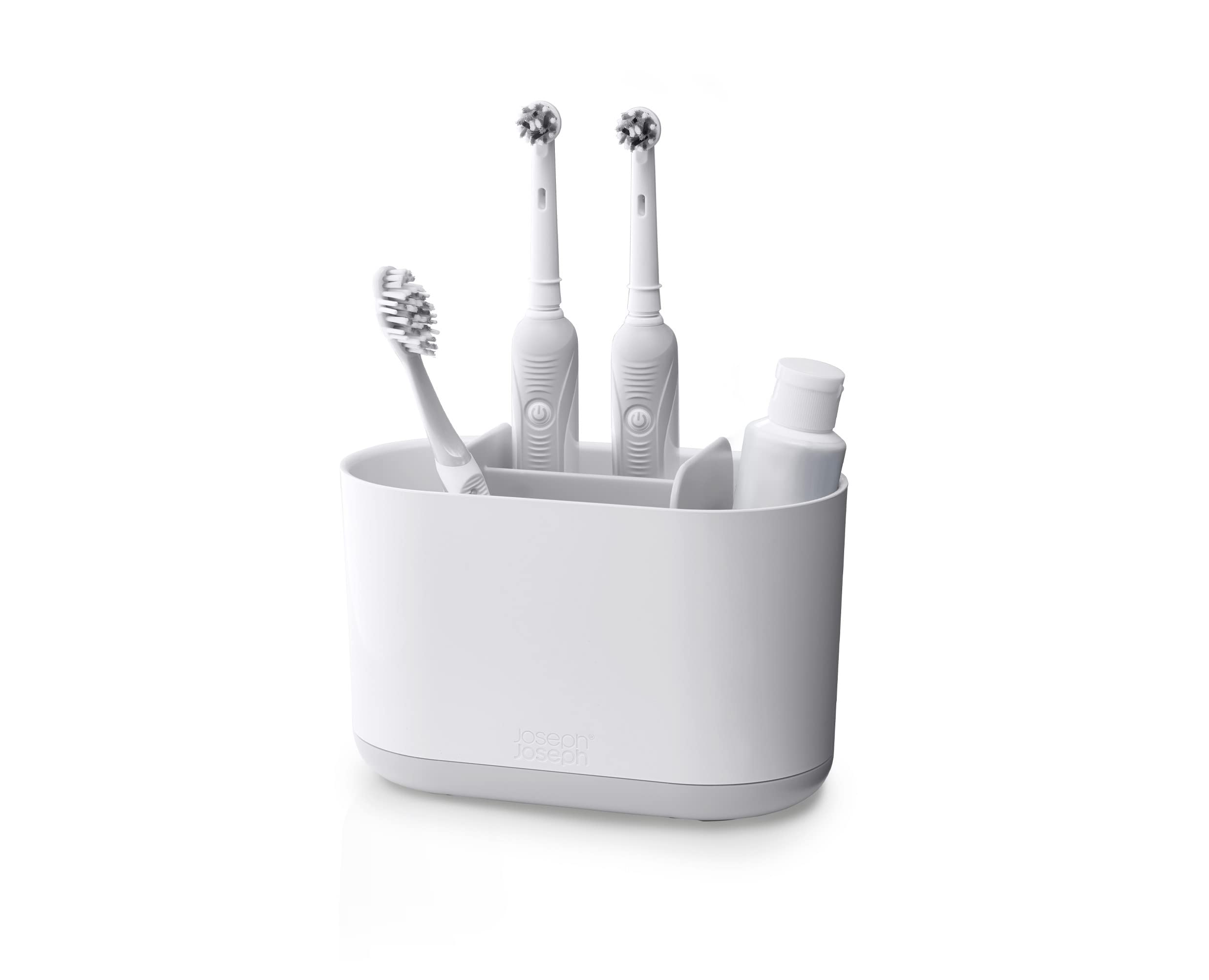 Joseph Joseph Duo Detachable Toothbrush Holder - Organised Storage | Quick Dry | White, Large 1
