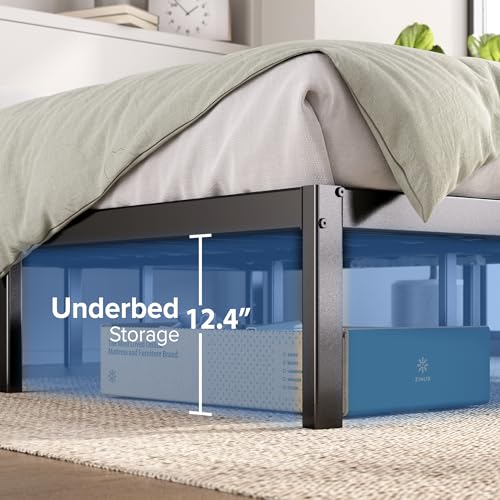 Zinus Elias Double Bed Frame - All-Steel Construction | 12.4'' Underbed Clearance | Black 2