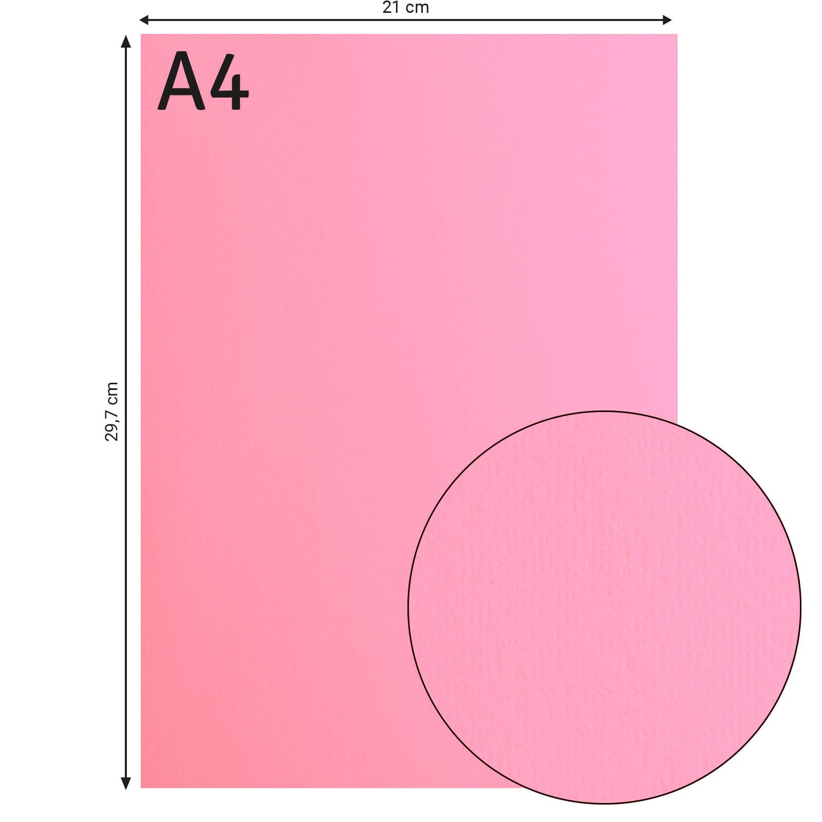 Vaessen Creative Smooth Cardstock - Pink | 216 gsm | A4 Size | 10 Sheets 2