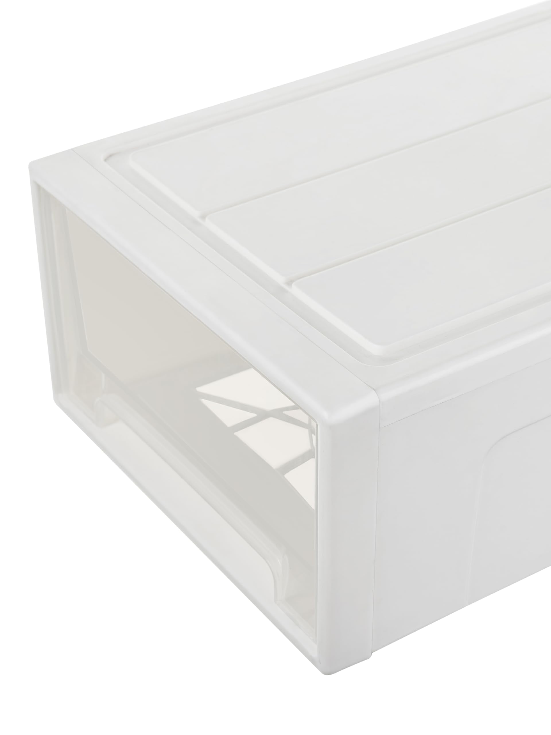 Cetomo Plastic Storage Drawers Unit - 3 Drawers, 14L Each, Clear | Stackable, Durable Polypropylene 6