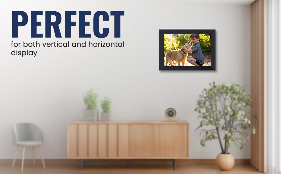 1ABOVE 6x8 Inch Black Ribbed Picture Frame | Freestanding & Wall Mount | Portrait/Landscape 8