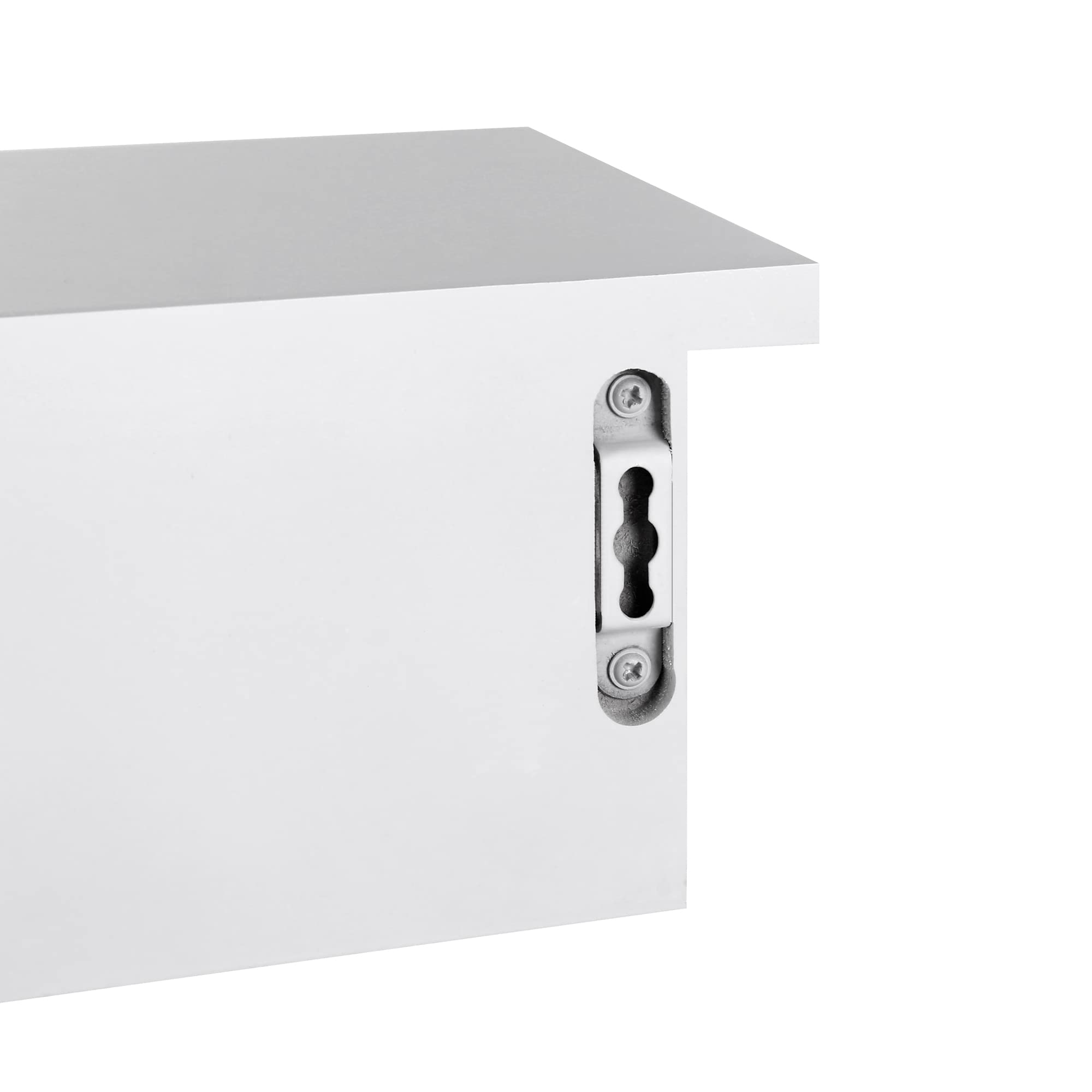 SONGMICS Floating Wall Shelf with 3 Drawers - White | 80 x 15 x 10 cm | Engineered Wood 9