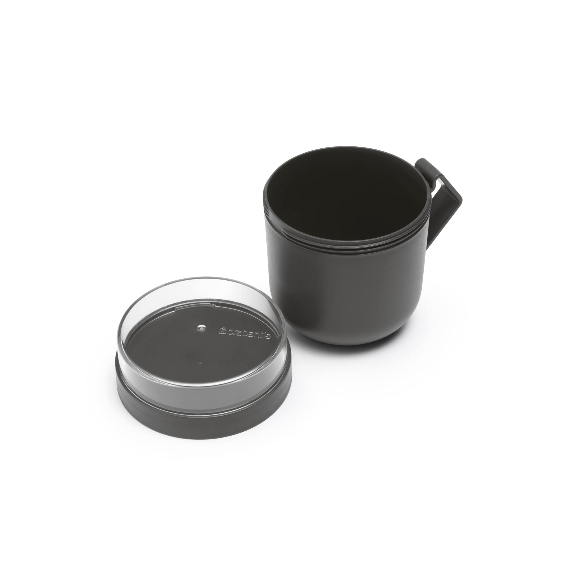 Brabantia Make & Take Soup Mug - 0.6L Capacity, Leakproof, with 180ml Toppings Container | Dark Grey 5