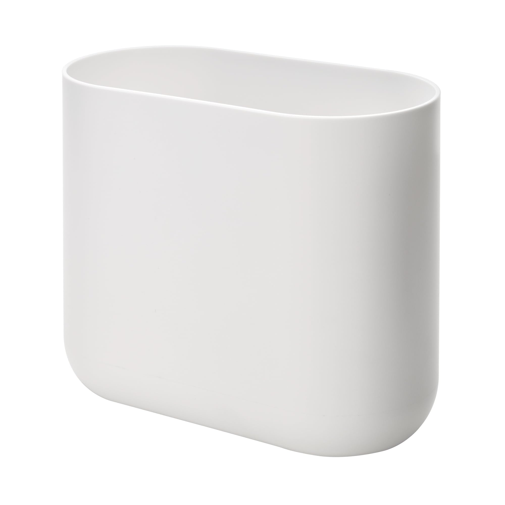 InterDesign Compact Plastic Bathroom Bin - White | Slim Oval Design | 26.8 cm x 14.0 cm x 24.8 cm 8