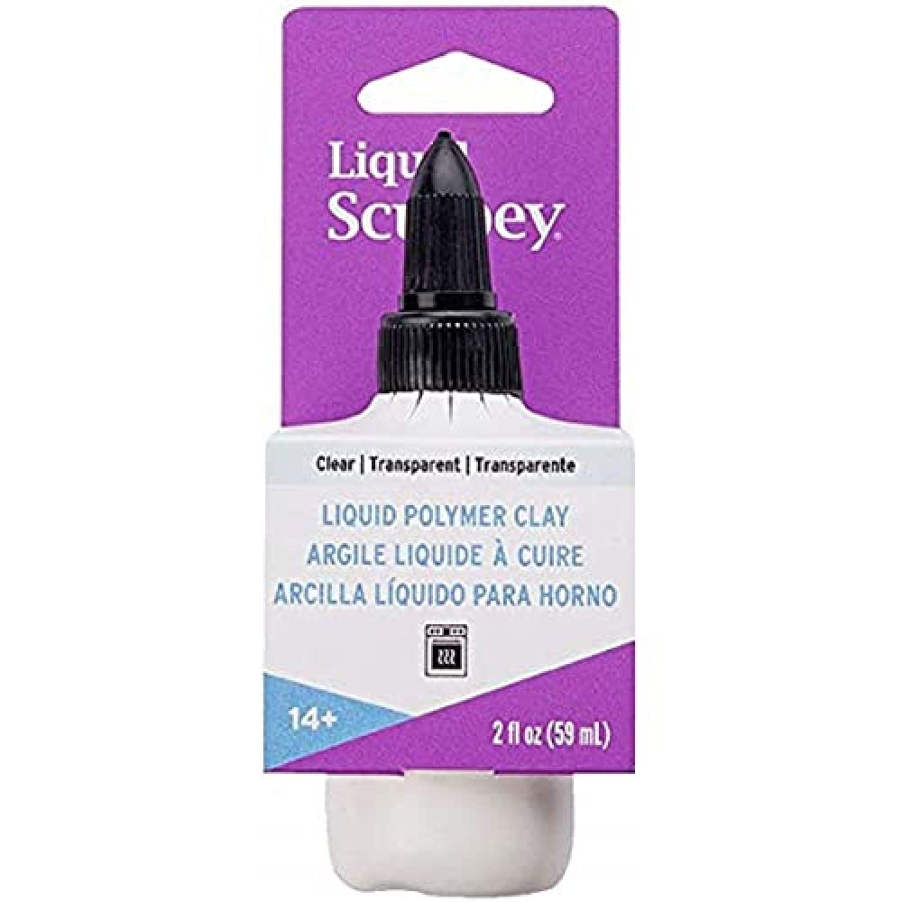 Sculpey Polyform Liquid Bakeable Clay - Clear, 2 fl oz (59 mL) | Flexible Polymer Medium 1