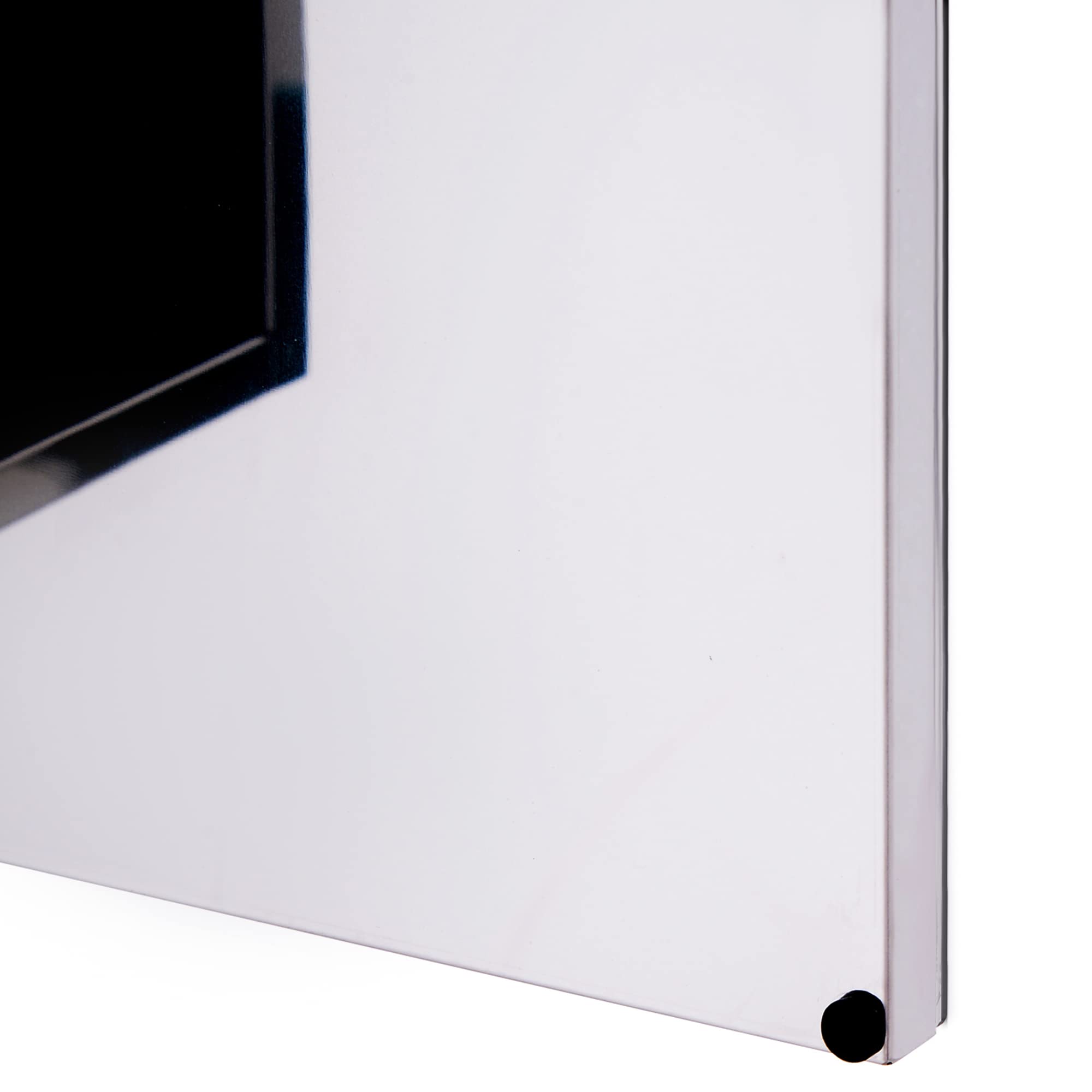 HOMCOM Stainless Steel Wall-mounted Bathroom Mirror Storage Cabinet | 55cm H x 30cm W | Silver 9