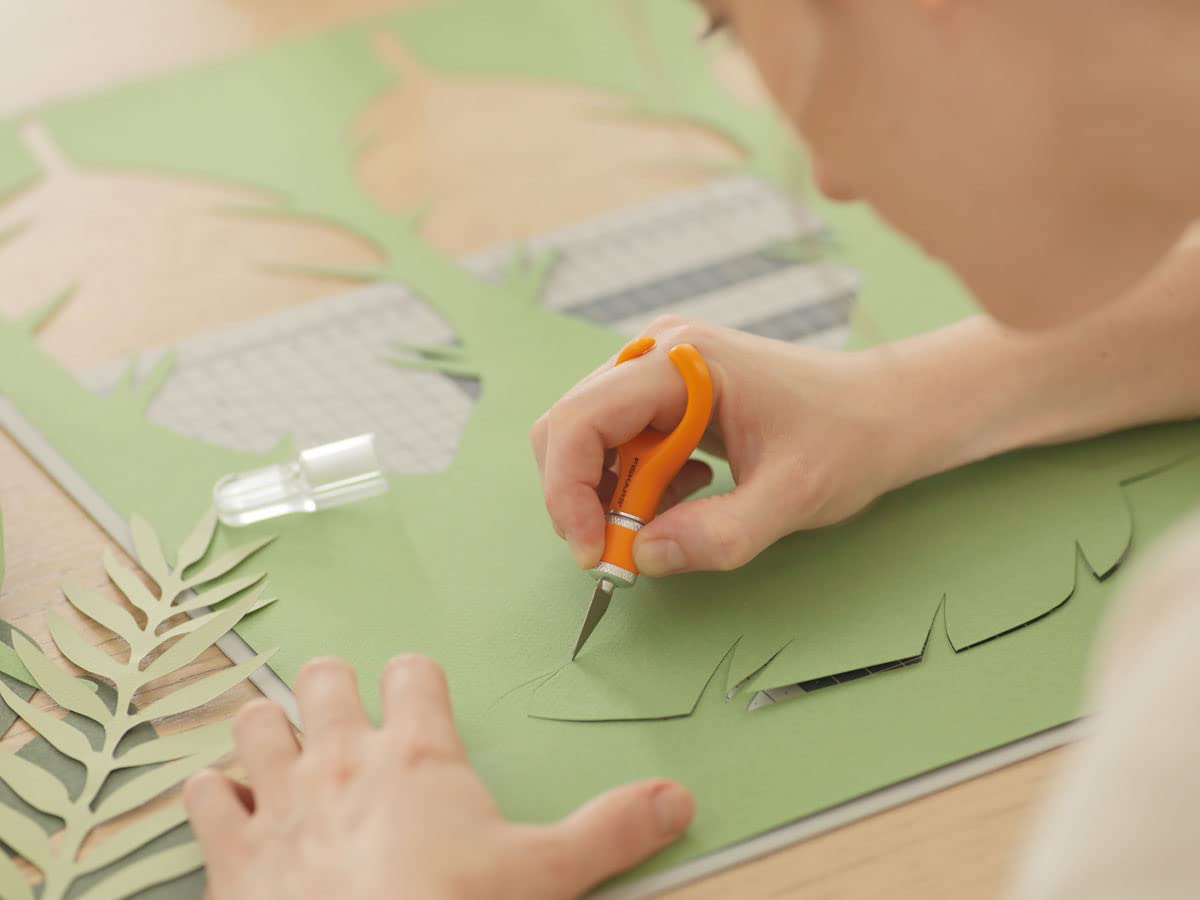 Fiskars Softgrip FingerTip Art Knife - Precision Cutting Tool for Paper & Thin Materials | Ambidextrous 3