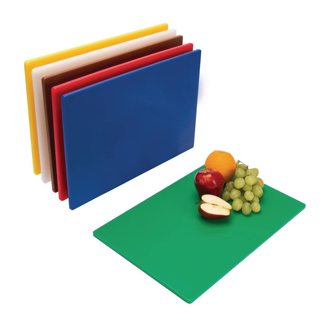 Hygiplas Standard Low Density Chopping Board Set - 6pc, Colour-Coded for Food Safety | 455x305mm 4