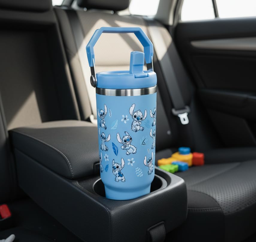 HOX Disney Stitch 800ml Insulated Steel Tumbler with Straw & Flip Lid 6