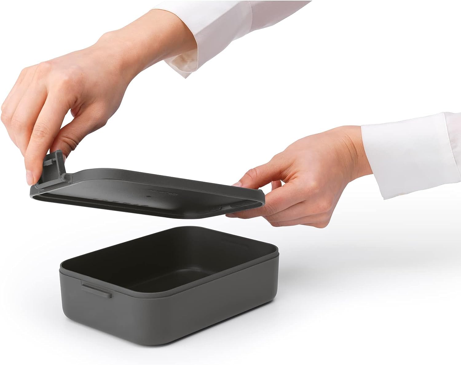Brabantia Make & Take Lunch Box - Medium 1.1L | BPA-Free | Dishwasher, Microwave, Freezer Safe | Dark Grey 4