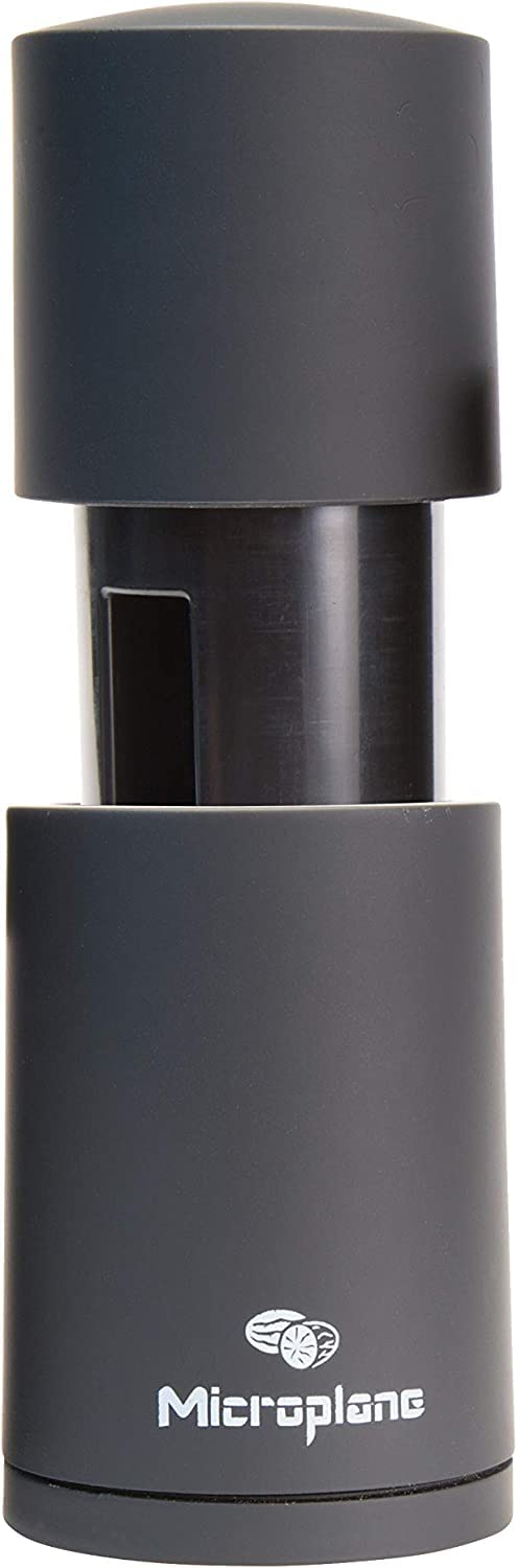 Microplane Spice Mill Black for Nutmeg Cinnamon Tonka Beans | Ultra-Sharp Stainless Steel Blade 5