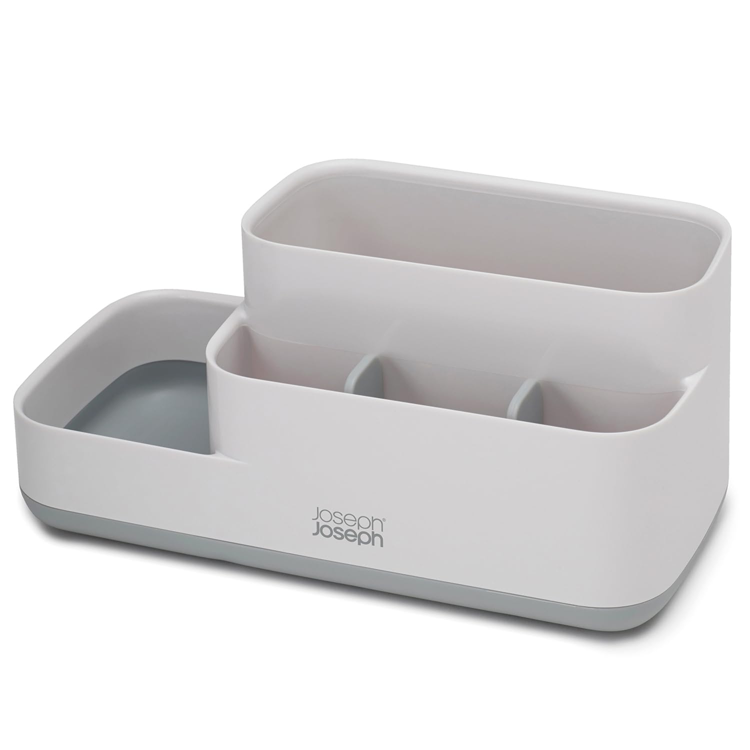 Joseph Joseph EasyStore Bathroom Storage Caddy Organiser - Compact Design | Grey/White | Plastic