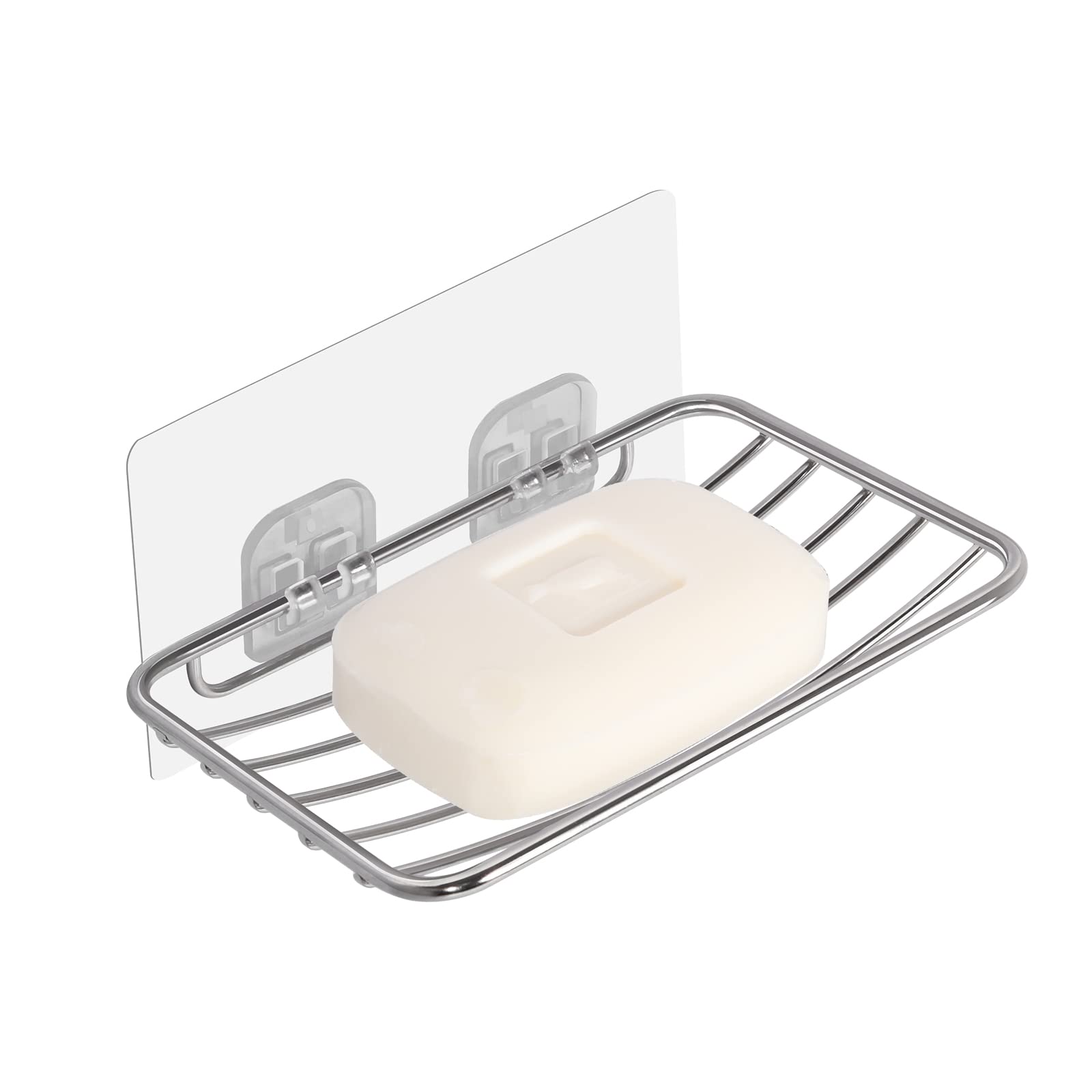Uten Stainless Steel Soap Dish Holder - Adhesive Mount | Rustproof | 130x90x25mm 1