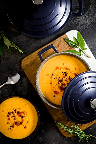 MasterClass Cast Aluminium Casserole Dish - Lightweight, Induction Compatible | 20cm, 2.5L, Blue 11