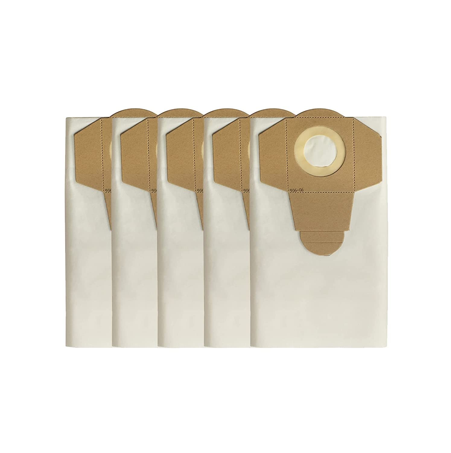 Vacmaster Standard Filtration Dust Bags for 20L Wet & Dry Vacuums | 5 Pack | Paper 1