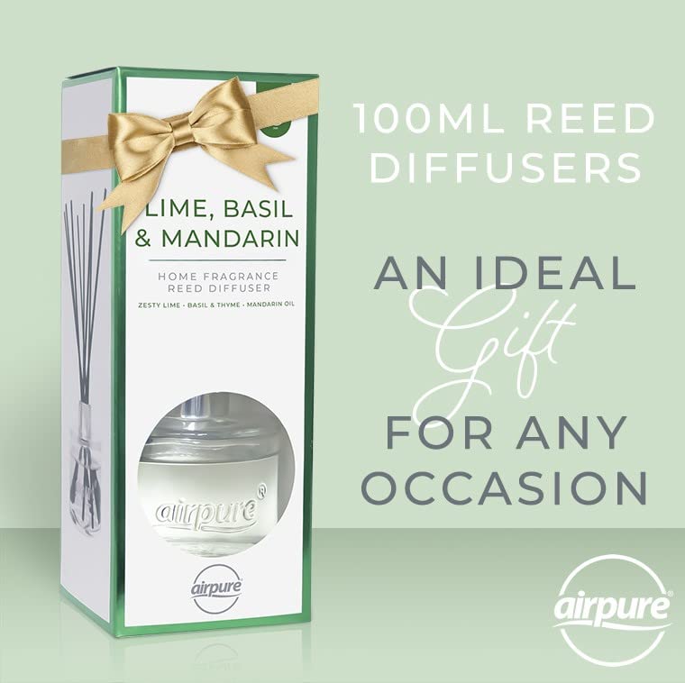 airpure Home Fragrance Reed Diffuser - Lime, Basil & Mandarin Scent | Long Lasting Aroma | 100 ml 5
