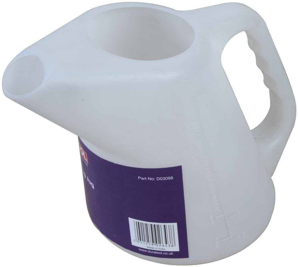 Duratool Plastic Measuring Jug 5L - Heavy-Duty, Dual Metric/Imperial Graduations | Model D03099