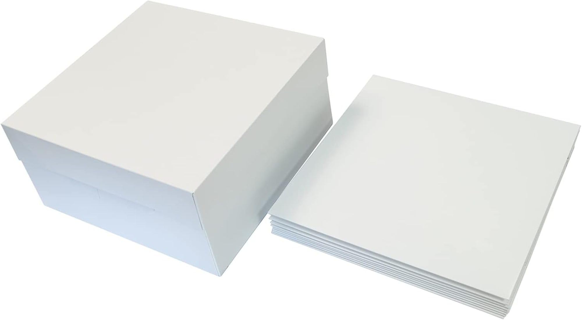 Culpitt 8' Square Cake Boxes with Lid - 10 Pack | Rigid Transport & Protection 5
